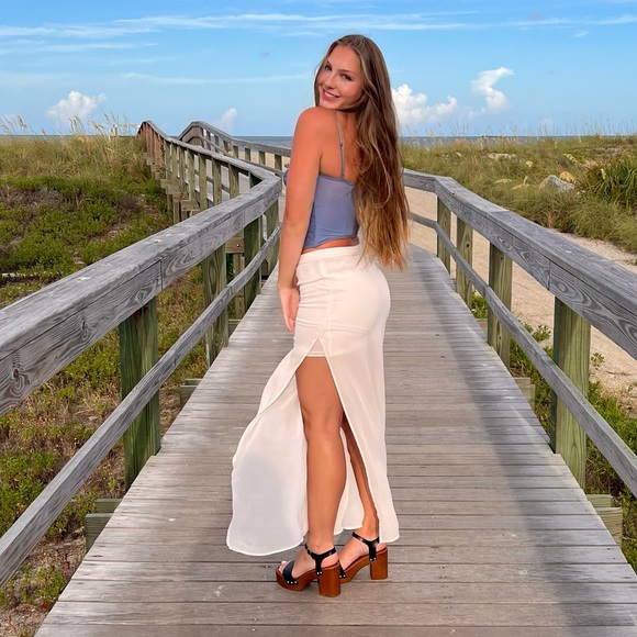 Sheer slit skirt - 4 - H&M - Picture 2 of 4